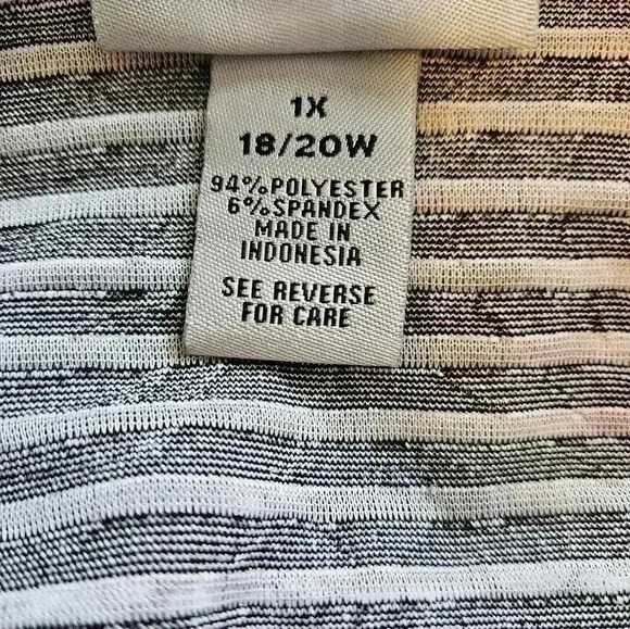 Catherine's Gray White Paisley Open Cardigan Plus Sz 1X - Picture 3 of 5